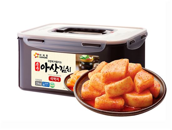 아워홈, 김치 신제품 '손수 아삭김치 석박지' 출시