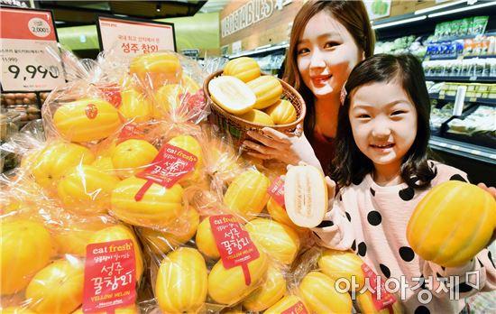 [포토]홈플러스 "올해 첫 출하된 참외, 9990원에 들고 가세요"