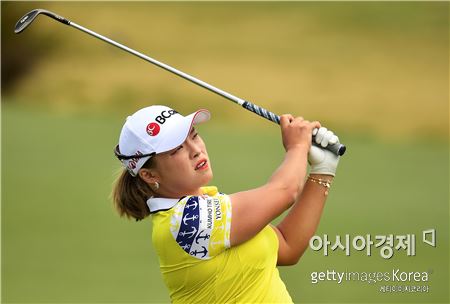 장하나가 ISPS한다호주여자오픈 최종일 아이언 샷을 하고 있다. 애들레이드(호주)=Getty images/멀티비츠