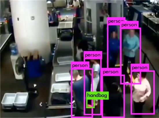 마인드아이를 적용한 공항 CCTV 화면(사진=마인드셋)