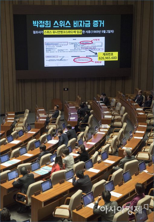 [포토]노웅래, 박정희 비자금 관련 자료공개