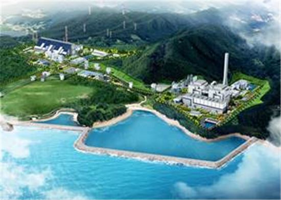 ▲SK건설이 짓는 고성하이화력발전소 조감도 