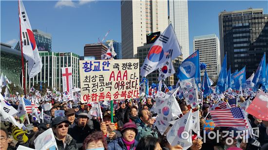 [17차 촛불집회]"500만명 모인다"…목소리 높이는 '탄핵반대' 집회