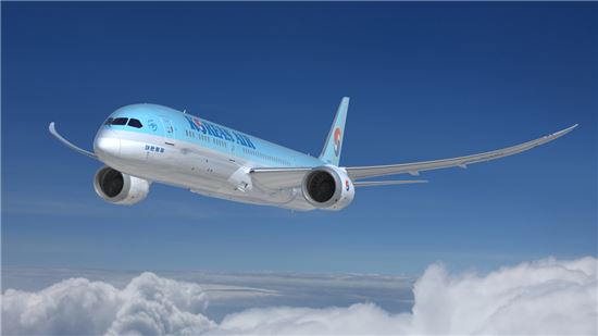 대한항공 '꿈의 항공기' B787-9  첫 인도