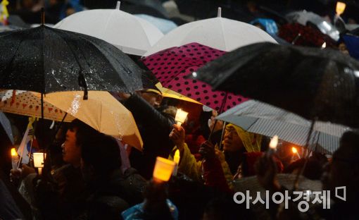 [포토]비가 와도 탄핵 행진!