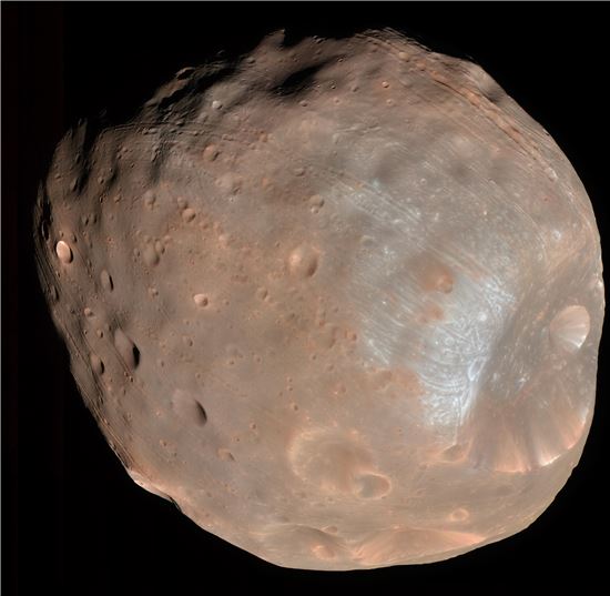 ▲화성의 달인 포보스는 지름이 약 22km 정도이다.[사진제공=NASA]