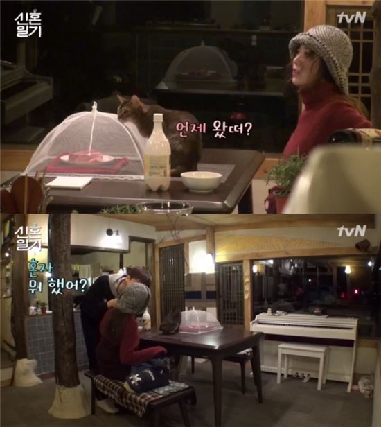 '신혼일기'에 출연 중인 구혜선과 안재현 부부/ 사진=tvN 제공