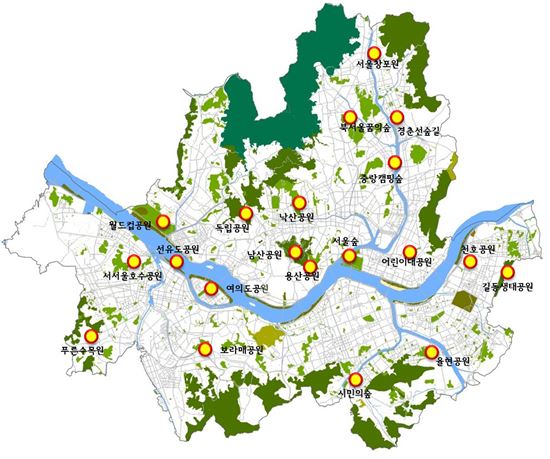 서울시 공원지도 사진제공=서울시