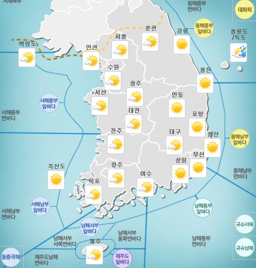 [오늘 날씨] 전국 대체로 맑다…미세먼지 보통