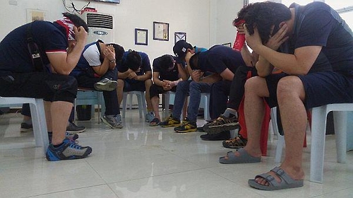 필리핀 세부에서 성매매 혐의로 체포된 한국 남성들/사진=연합뉴스