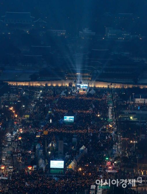 [포토]'촛불 파도타기'