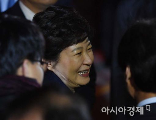 [포토]밝게 웃는 박근혜 전 대통령 