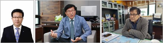 (사진 왼쪽부터)김태천 BBQ 부회장, 조낙붕 bhc 대표이사, 현철호 네네치킨 회장