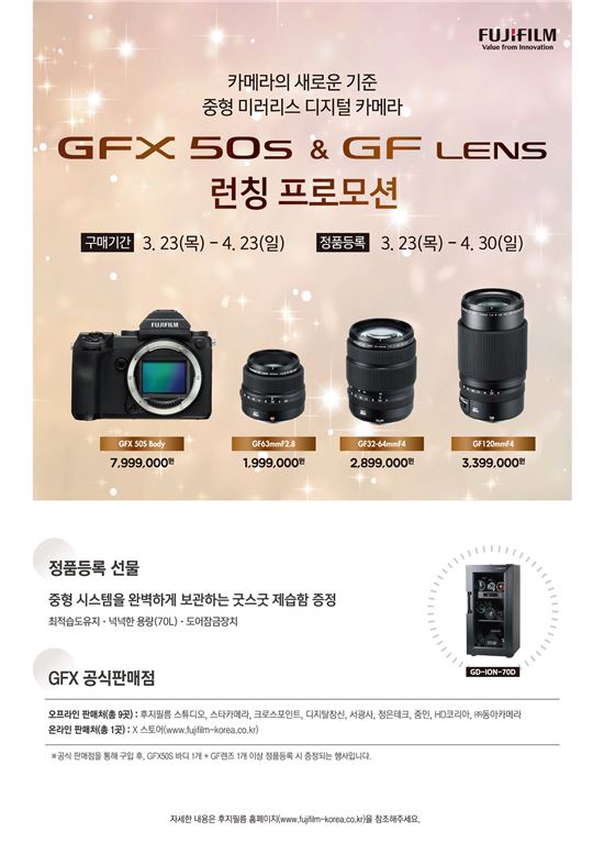 후지필름 중형 미러리스 카메라 GFX 50S 출시