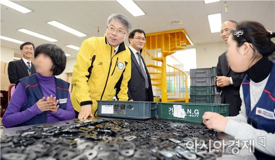 민형배 광산구청장, 장애인 직업재활시설 방문