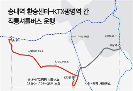 7월부터 '부천 송내~KTX광명역' 직통셔틀 운영…'이동시간 30분'