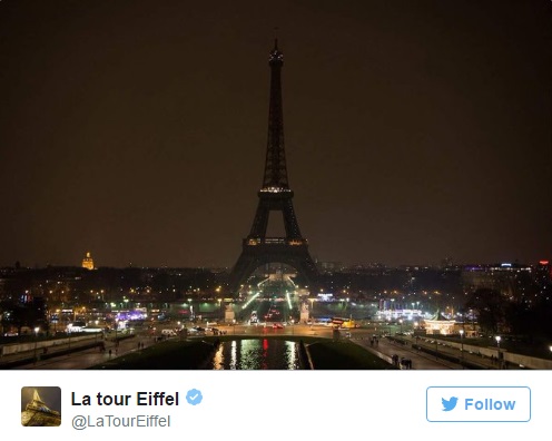 불꺼진 에펠탑‥런던 테러 희생자 추모