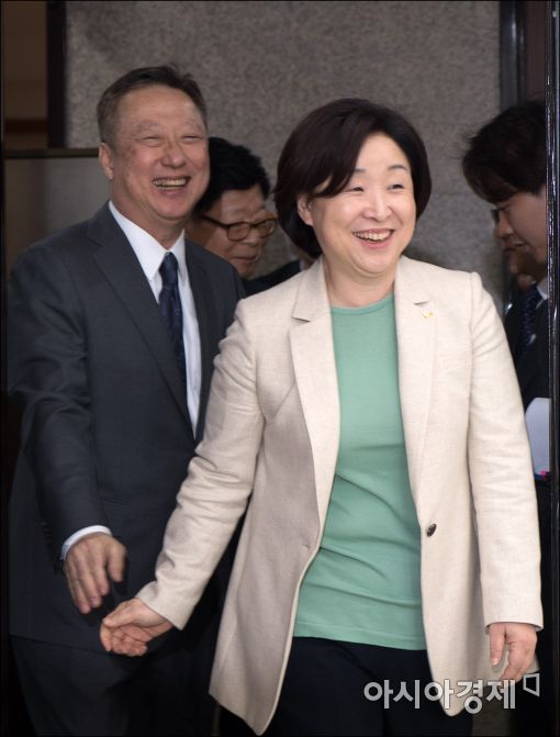 [포토]정의당 찾은 박용만 대한상의 회장