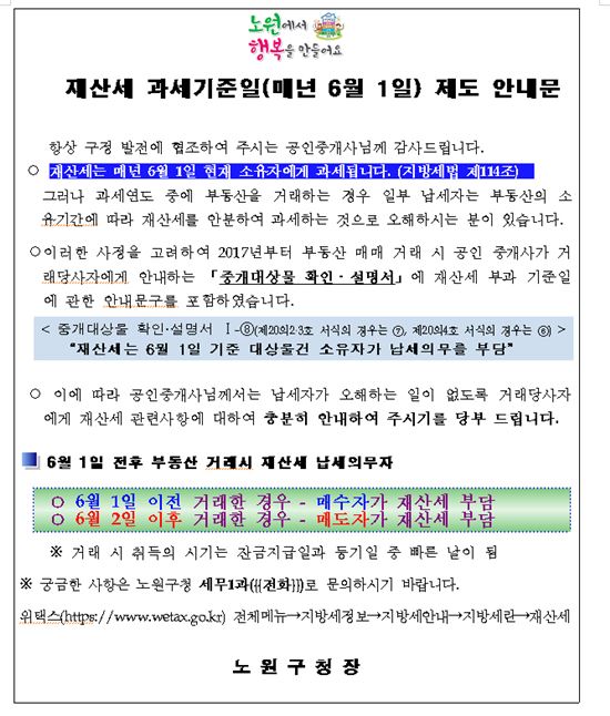 "집 사고 팔 때 재산세 과세기준일 꼭 확인하세요"