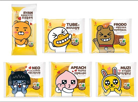 SPC삼립, 카카오프렌즈빵 신제품 6종 추가 출시