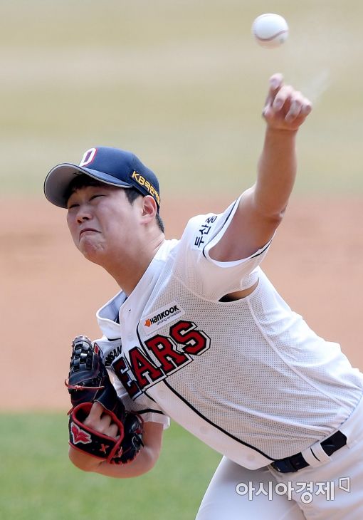 [포토]역투하는 두산 선발 함덕주