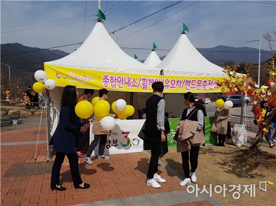 구례군, 산수유꽃축제에서 정부3.0 집중 홍보