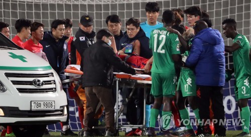 정태욱, 정밀검진 결과 목에 실금…전치 4~6주