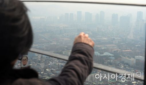 [포토]가득한 서울 미세먼지 