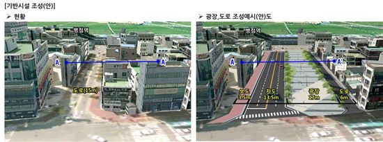 병점역 도시개선사업 후 조감도