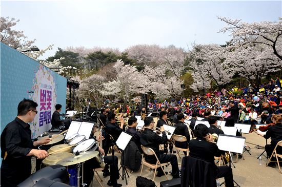 서대문구 안산 자락길 벚꽃음악회 개최