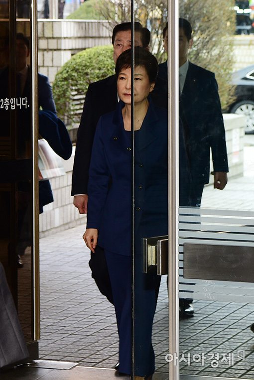 [포토]박근혜 영장실질심사 법원 도착