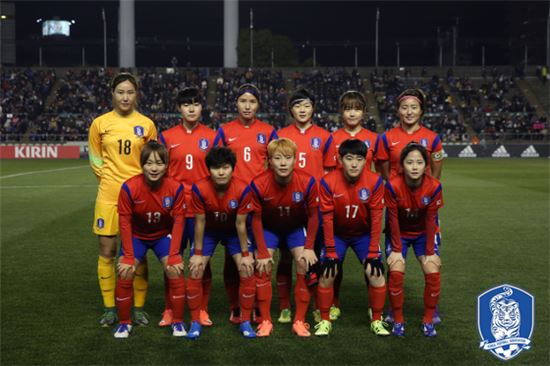 김일성경기장서 애국가 부르다…한국 여자축구, 평양 첫 경기 10-0 대승