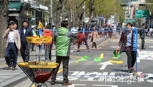 [포토]무교로 보행전용거리 시범 운영