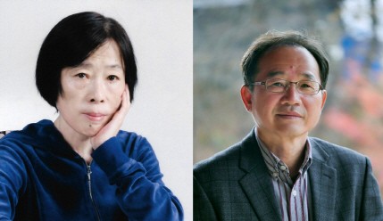 최승자 시인(왼쪽), 신덕룡 시인. 사진제공=편운문학상운영위원회