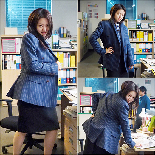 ‘자체발광 오피스’ 고아성 비하인드컷 ‘하석진 재킷 입었어요’