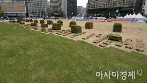 [포토]'푸른 광장으로 변신중'