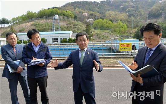 윤장현 광주시장, 상수도 동부사업소 현장 방문