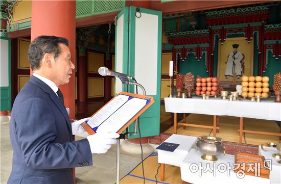 윤장현 광주시장, 충렬공 제봉 고경명 선생 제425주기 제향행사 참석