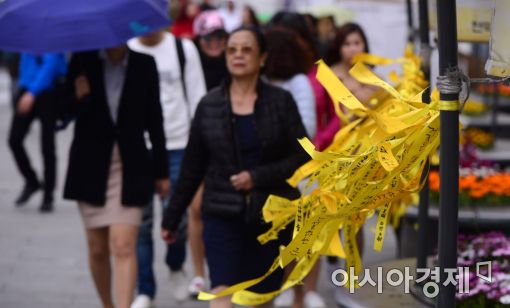 [포토]바람에 휘날리는 노란 리본