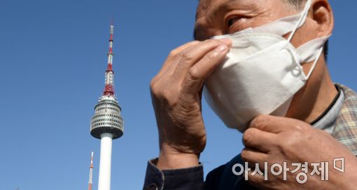 [포토]하늘은 쾌청, 미세먼지는 나쁨