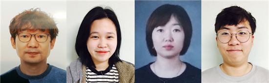 왼쪽부터 이인선(4년), 우승채(4년), 곽유나(3년), 임성민(4년) 학생
