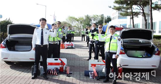 서해안 고순대, 봄 행락철 맞아 긴급구호 장비 점검