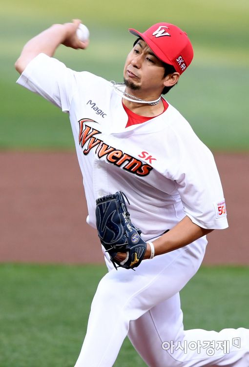 [포토]윤희상, '시즌 3승 도전'