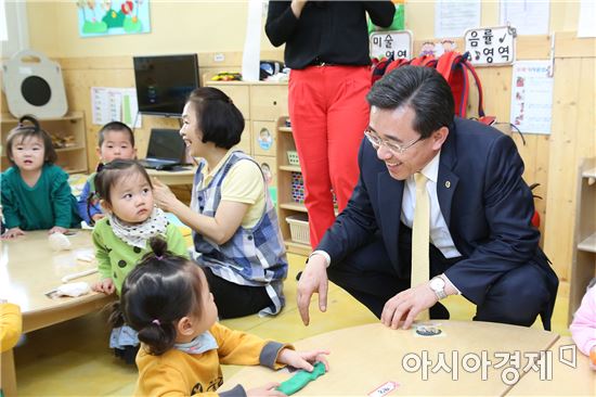 [포토]김성환 광주시 동구청장, 구립어린이집 현장 방문