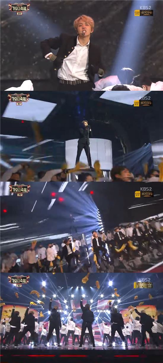 방탄소년단이 부른 서태지와 아이들의 '교실이데아'/사진='2016 KBS 가요대축제' 캡처