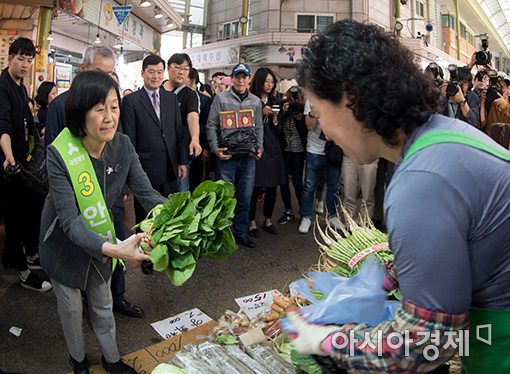 [포토]장보는 김미경 교수