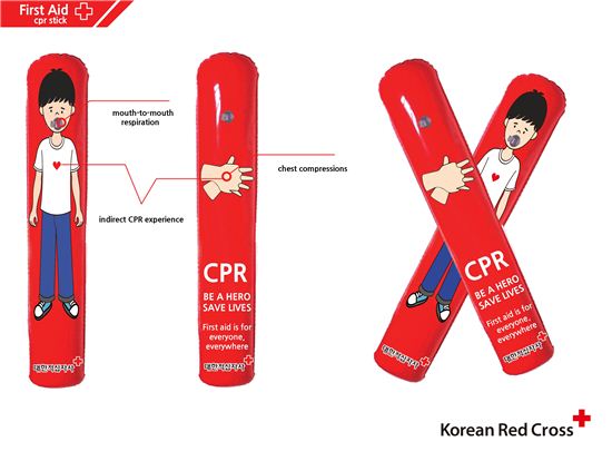 세계응급처치의 날에 진행한 'CPR 스틱' 캠페인/ 사진='아이디엇' 제공