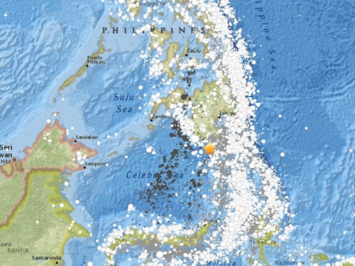 규모 7.2의 지진이 발생한 필리핀. 사진=미국 지질조사국(USGS) 홈페이지 캡처