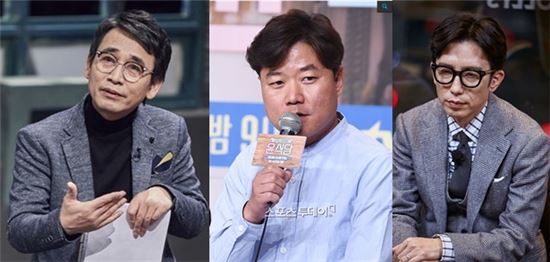 유시민 작가(왼쪽), 나영석 PD(중앙), 가수 유희열(오른쪽)/사진= JTBC '차이나는 클라스', 스포츠 투데이DB, JTBC '말하는대로' 