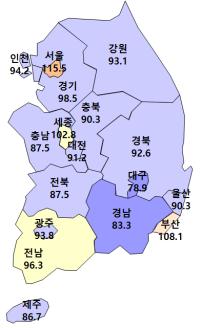 5월 전국 HBSI 전망치.